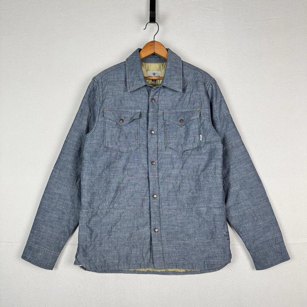 Vans Men’s Medium Denim Puffer Quilted‎ Insulated Jacket Overshirt *Read
